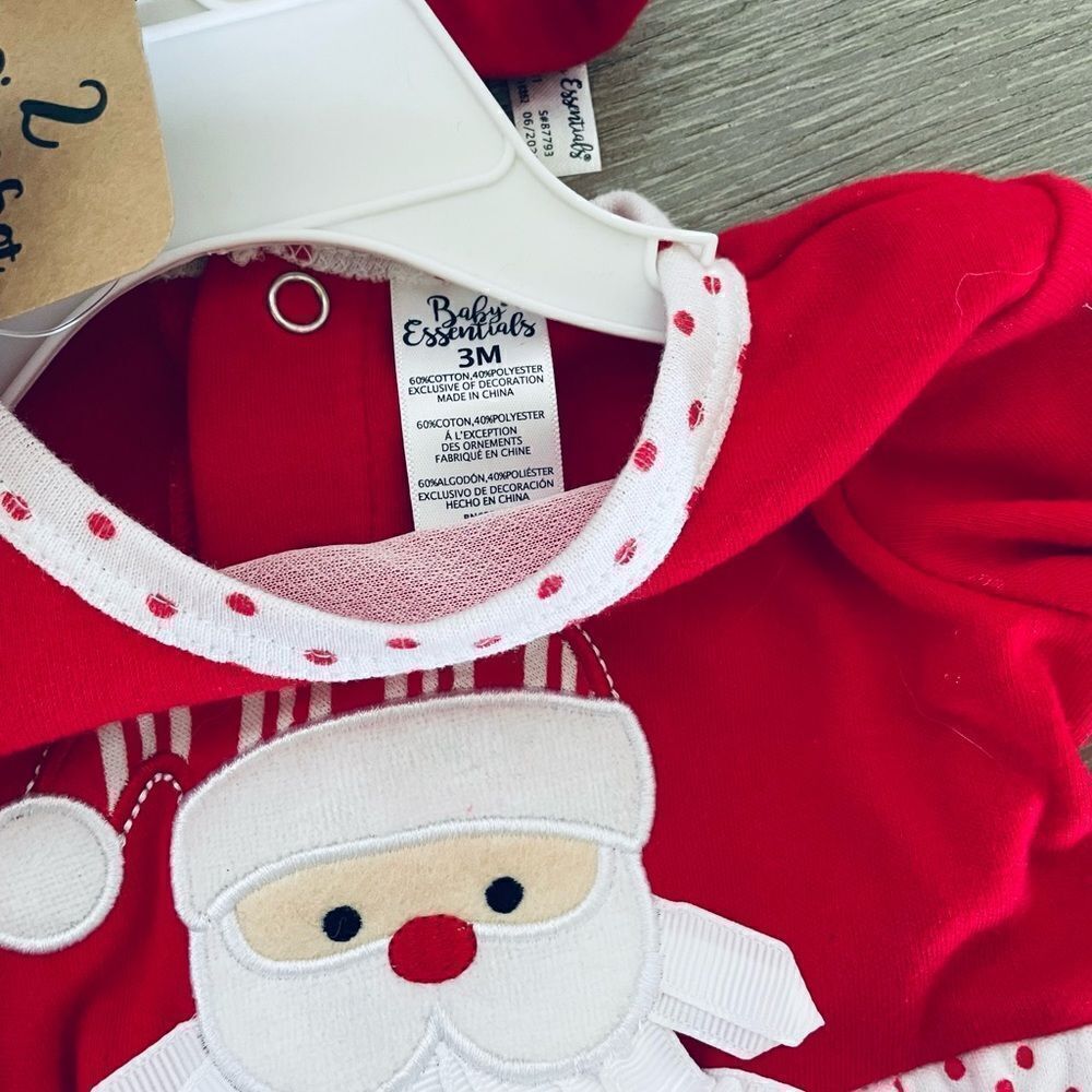 Baby Christmas Onesie Headband 2-pc Holiday Outfit Set - Picture 3 of 4